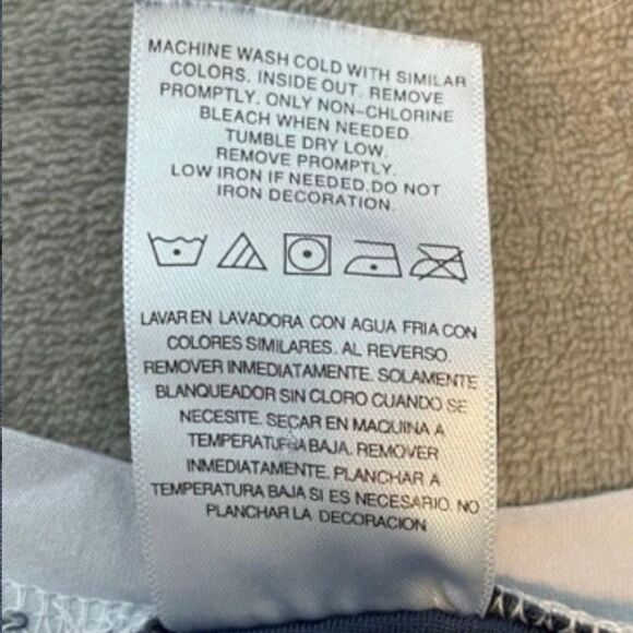 Disney Mickey Mouse Graphic Tee Blue Long Sleeve Crewneck L 11/13 Jrs - Picture 6 of 6